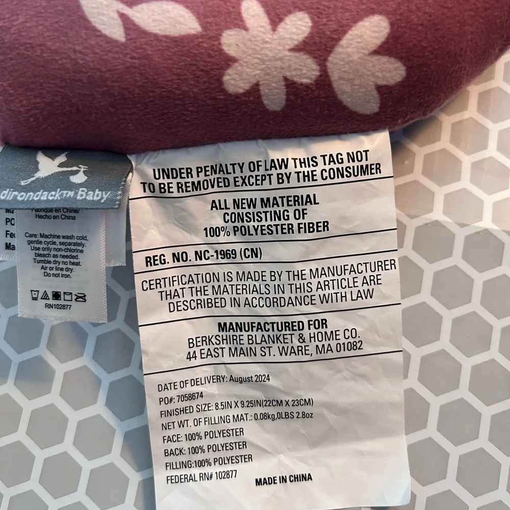 Adirondack Baby Unicorn Kids Neck Pillow - Pink and Cream Plush Travel Support